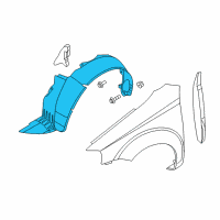 OEM 2009 Pontiac G3 Fender Liner Diagram - 96808315