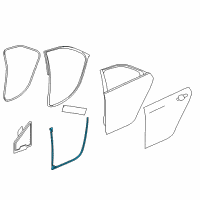 OEM Cadillac Lower Weatherstrip Diagram - 23267366