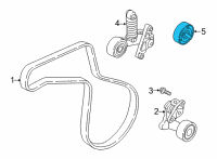 OEM 2022 Hyundai Sonata PULLEY-Drive Belt Diagram - 25287-2J600