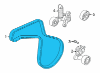 OEM 2021 Hyundai Sonata RIBBED Belt-V Diagram - 25212-2J600