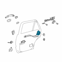 OEM 2016 Toyota Land Cruiser Lock Assembly Diagram - 69060-60100