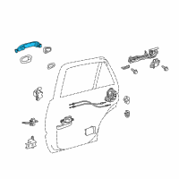 OEM 2011 Toyota Land Cruiser Handle, Outside Diagram - 69210-60100-D0