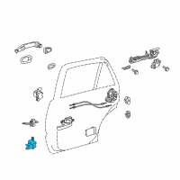 OEM 2014 Lexus LX570 Hinge Assy, Rear Door, Lower RH Diagram - 68770-60040