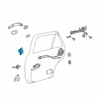 OEM 2015 Lexus LX570 Hinge Assy, Rear Door, Upper RH Diagram - 68750-60080