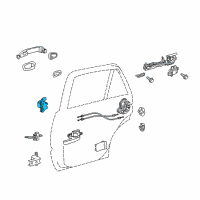 OEM 2009 Lexus LX570 Hinge Assy, Rear Door, Upper RH Diagram - 68750-60080