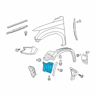 OEM 2016 Toyota Tundra Liner Extension Diagram - 53805-0C040