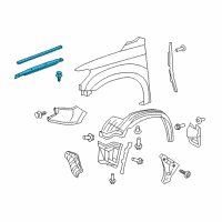 OEM 2016 Toyota Tundra Sight Shield Diagram - 53808-0C020