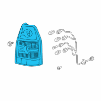 OEM 2005 Acura MDX Lamp Unit, Passenger Side Diagram - 33501-S3V-A11