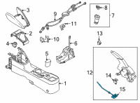 OEM Nissan Cable Assy-Parking Brake, Front Diagram - 36402-5RA0B