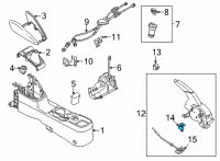 OEM 2021 Nissan Versa Switch Assy-Parking Brake Lamp Diagram - 36011-4E10A