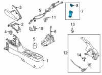 OEM 2020 Nissan Versa Knob-Control Lever Diagram - 32865-5RA0A
