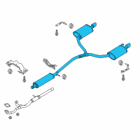 OEM 2013 Ford Police Interceptor Sedan Muffler & Pipe Diagram - DG1Z-5230-D