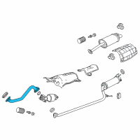 OEM 2015 Honda Civic Pipe A, Exhuast Diagram - 18210-TR6-A31