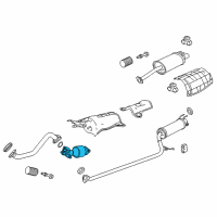 OEM Acura ILX Exhaust Converter Diagram - 18150-R1B-A00