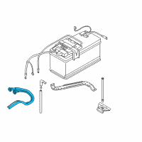 OEM 2006 BMW 325xi Positive Battery Lead Cable Diagram - 61-12-9-125-036