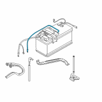 OEM 2008 BMW 335i Positive Battery Lead Cable Diagram - 61-12-6-938-504