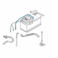 OEM 2007 BMW 335i Positive Battery Lead Cable Diagram - 61-12-6-938-504