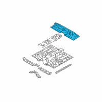 OEM Kia Spectra Member Assembly-Rear Floor Diagram - 658302F010