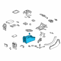 OEM Acura CL Console, Rear (Graphite Black) Diagram - 83401-S0K-A01ZB