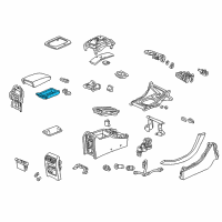 OEM Acura TL Tray, Armrest Diagram - 83408-S0K-A01