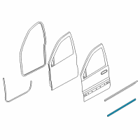 OEM 2008 Jeep Grand Cherokee WEATHERSTRIP-Front Door Belt Diagram - 55399048AB