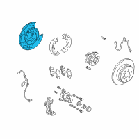 OEM Toyota Venza Backing Plate Diagram - 46504-0T010