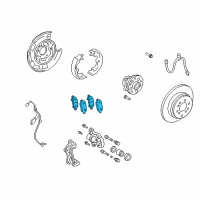 OEM 2010 Toyota Venza Rear Pads Diagram - 04466-0T010