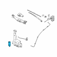 OEM 2010 Hyundai Genesis Windshield Washer Motor & Pump Assembly Diagram - 98510-3M000