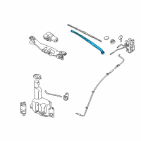 OEM 2015 Hyundai Equus Windshield Wiper Arm Assembly, Passenger Diagram - 98321-3N100