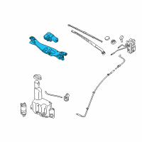 OEM Hyundai Windshield Wiper Motor & Link Assembly Diagram - 98100-3N000