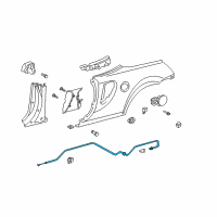 OEM 2004 Toyota MR2 Spyder Cable Sub-Assy, Fuel Lid Lock Control Diagram - 77035-17071