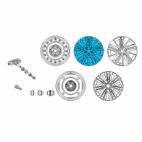 OEM 2018 Toyota Corolla Wheel, Alloy Diagram - 42611-02P80
