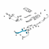 OEM 2010 Hyundai Genesis Coupe Right Muffler Assembly Diagram - 28612-2M110