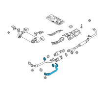OEM 2014 Hyundai Genesis Coupe Left Muffler Assembly Diagram - 28610-2M750
