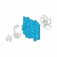 OEM 2003 Honda Civic Shroud Diagram - 19015-PZA-003