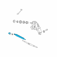 OEM 2006 Kia Sedona Rear Wiper Arm & Head Cap Assembly Diagram - 988104D001