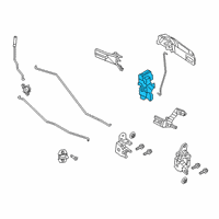 OEM 2013 Jeep Compass Rear Door Latch Diagram - 4589650AE