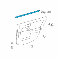 OEM 2001 Toyota Camry Belt Weatherstrip Diagram - 68173-33010