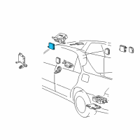 OEM 2001 Lexus LS430 Multiplex Network Door Computer, Front Left Diagram - 89223-50160