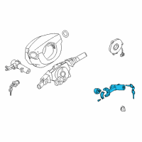 OEM 2012 Nissan Pathfinder Lock Set-Steering Diagram - 48700-ZS00A