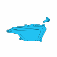 OEM 2016 Hyundai Santa Fe Front Driver Side Fog Light Assembly Diagram - 92201-B8030