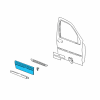 OEM Pontiac Montana Molding Kit, Front Side Door Lower (LH) *Paint To Mat Diagram - 12453316