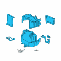 OEM 1998 Toyota Corolla Evaporator Assembly Diagram - 88510-02080
