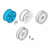 OEM 2014 Ford Taurus Wheel, Alloy Diagram - DG1Z-1007-G