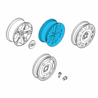 OEM 2015 Ford Police Interceptor Sedan Wheel, Alloy Diagram - DG1Z-1007-H