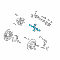 OEM Hyundai Sonata Rear Disc Brake Pad Kit Diagram - 58302-C1A15