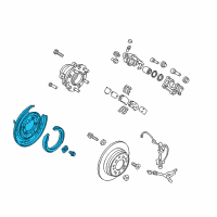 OEM Hyundai Sonata Brake Assembly-Parking Rear, LH Diagram - 58250-C1100