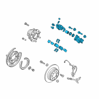OEM 2016 Kia Optima Rear Wheel Brake Assembly, Left Diagram - 58210C1150