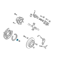 OEM 2017 Hyundai Sonata Spring-Shoe Hold Down Diagram - 58272-3S200