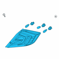 OEM 2019 Honda Civic Light Assy, R Tail Diagram - 33500-TBA-A01